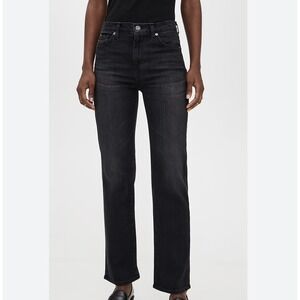 Frame Le Original Strait Leg Button Fly Jeans in Inkwell Black Size 29